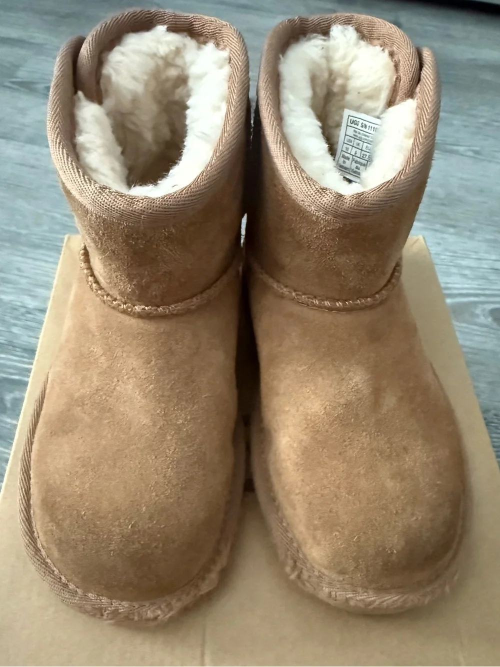 UGG Chestnut Suede Shearling Lined Short Boots